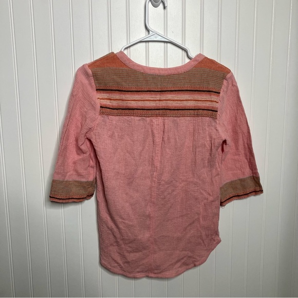 liverpool los angeles Top XS Pink Stripes Boho Multicolor Casual - Picture 5 of 6